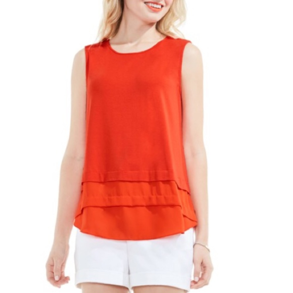 Vince Camuto Sleeveless Tiered Blouse